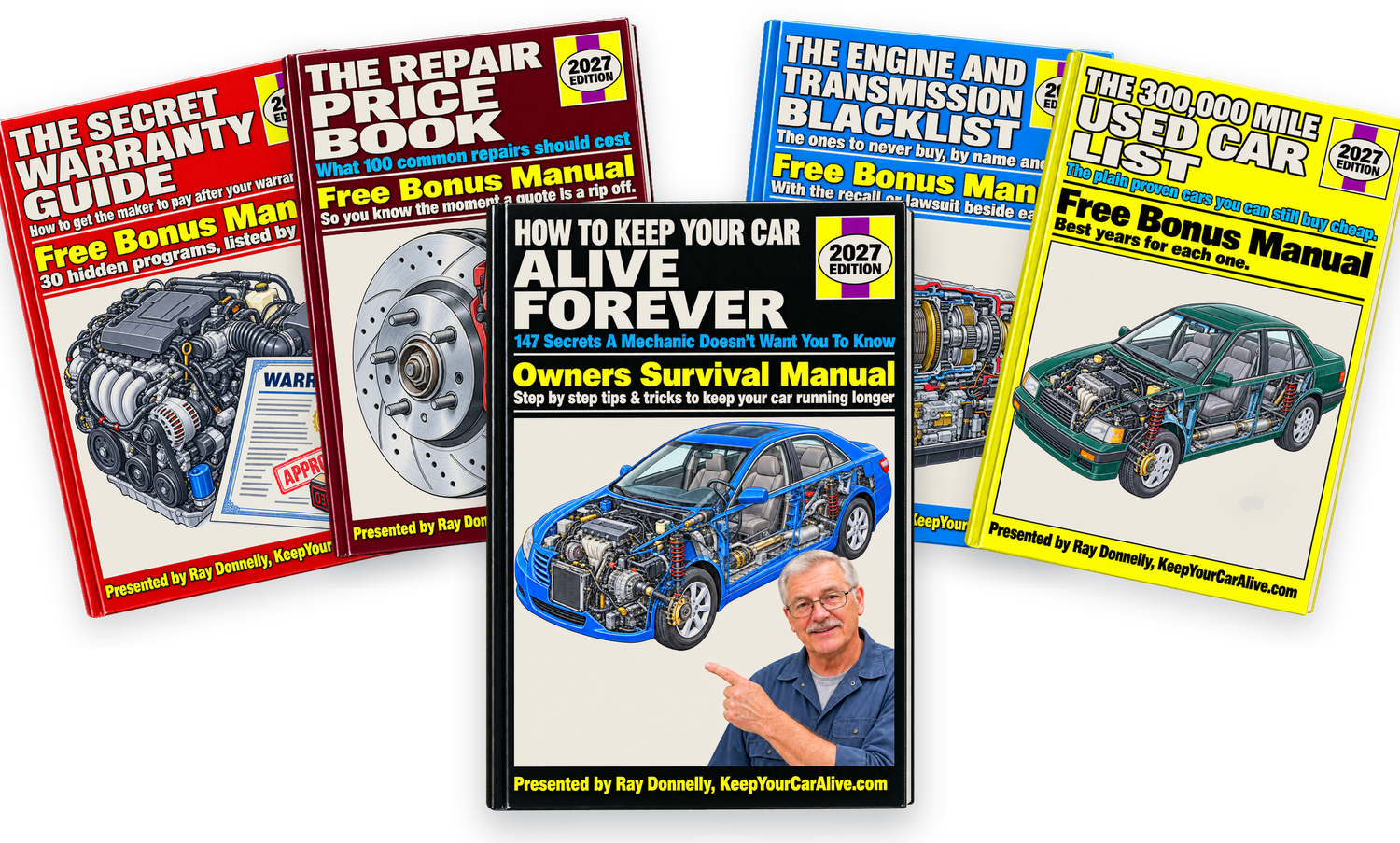 The book with its four bonus manuals